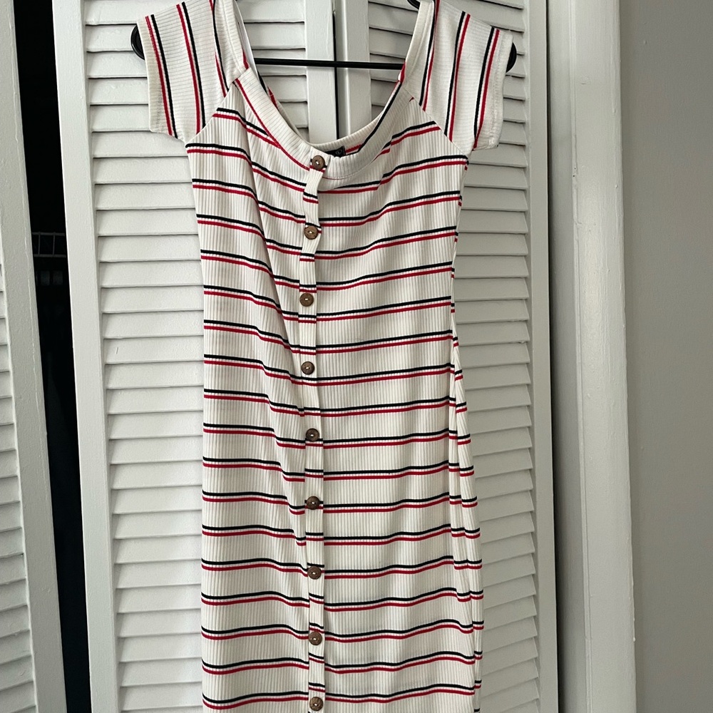 Striped Button-Down Dress